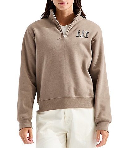 The North Face Ski Embroidered Graphic Stand Collar Quarter Zip Pullover