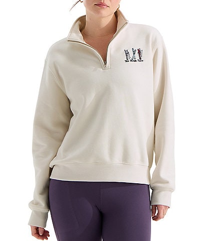 The North Face Ski Embroidered Graphic Stand Collar Quarter Zip Pullover
