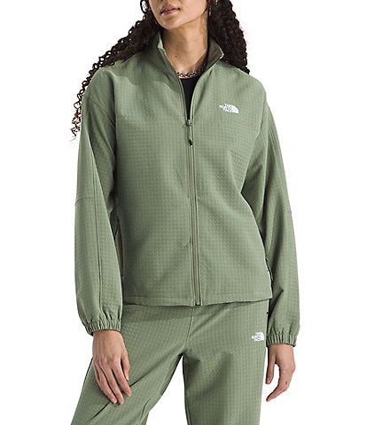 The North Face Tekware FLASHDRY Mock Collar Long Sleeve Drawcord Hem Zip Front Jacket