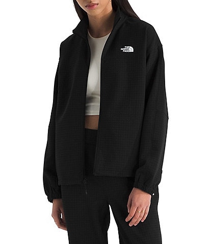 The North Face Tekware FLASHDRY Mock Collar Long Sleeve Drawcord Hem Zip Front Jacket