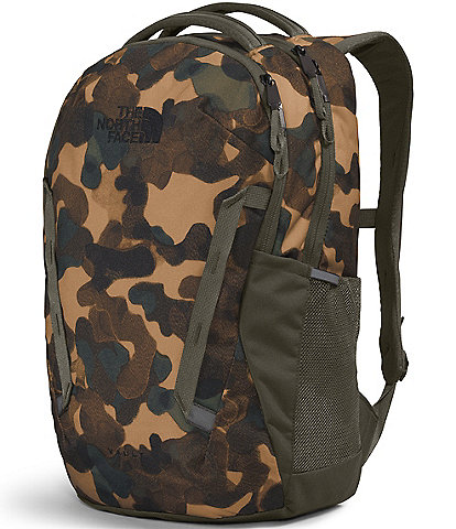 The North Face Vault Utility Brown Camo Texture Print Backpack
