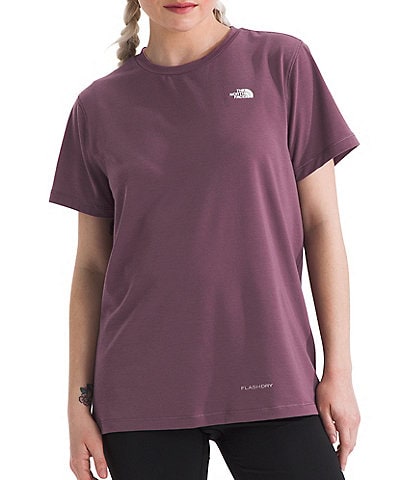 The North Face Women Adventure Solid Crew Neck Short Sleeve Tee Shirt