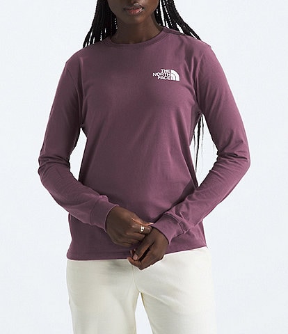 The North Face Women's Brand Proud Graphic Print Crew Neck Long Sleeve Tee Shirt