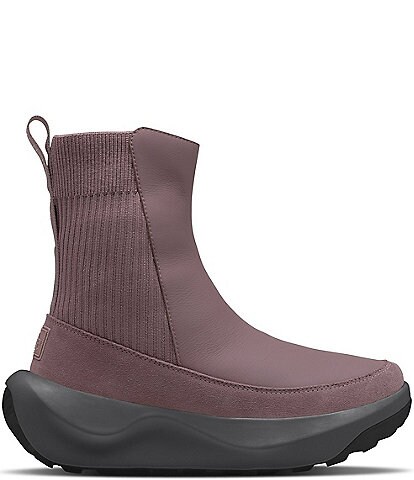 The North Face Halseigh Knit Leather Chelsea Platform Booties