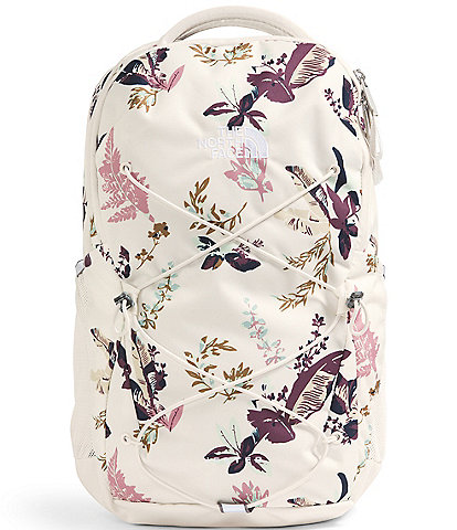 The North Face Women's Jester White Dune Leaf Toss Print Backpack