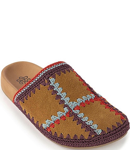 The Sak Bolinas Colorblock Stitch Suede Patchwork Clogs