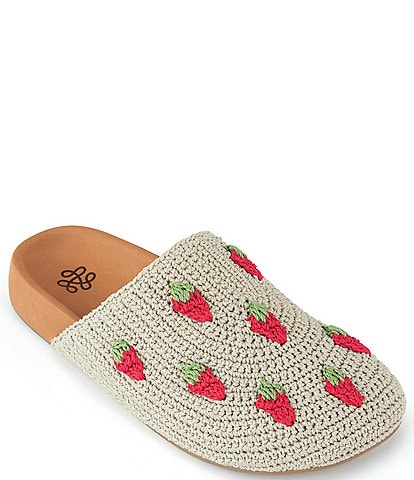 The Sak Bolinas Strawberry Print Crochet Clogs
