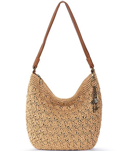 The Sak Medium Crochet Slouchy Hobo Shoulder Bag