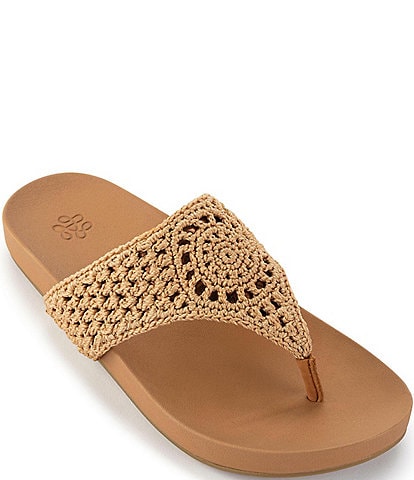 The Sak Everly Medallion Crochet Thong Sandals