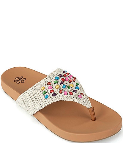 The Sak Everly Rainbow Beaded Crochet Sandals