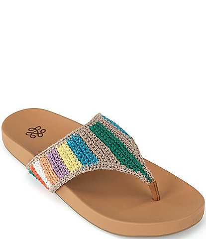The Sak Everly Striped Crochet Sandals