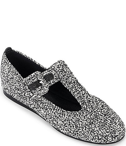 The Sak Leland Static Print Crochet T-Strap Flats