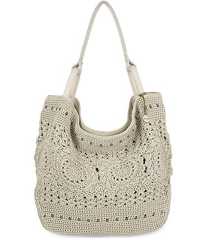 The Sak Los Feliz Crochet Medallion Slouchy Tote Bag