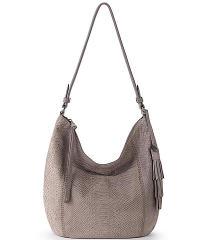 The Sak Sequoia Croco Suede Hobo Bag