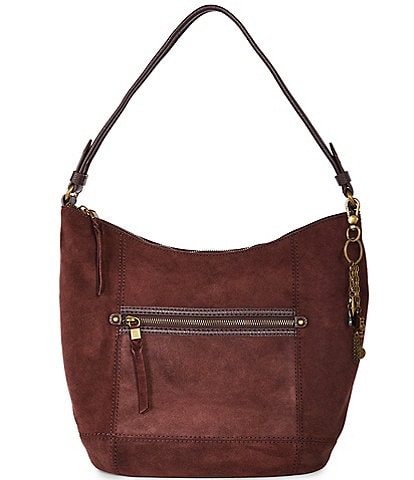 The Sak Sequoia Hobo Mahogany Suede Shoulder Bag