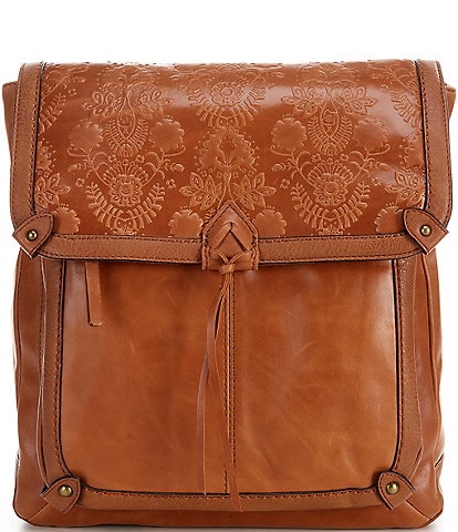 The Sak Ventura Floral Embossed Leather Convertible Backpack