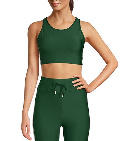 The Upside Oxford Nora High Neck Cut-Out Back Sports Bra