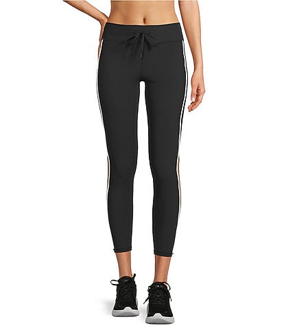 The Upside Revolver 25" Texture Rib Knit Colorblock Coordinating Midi Leggings