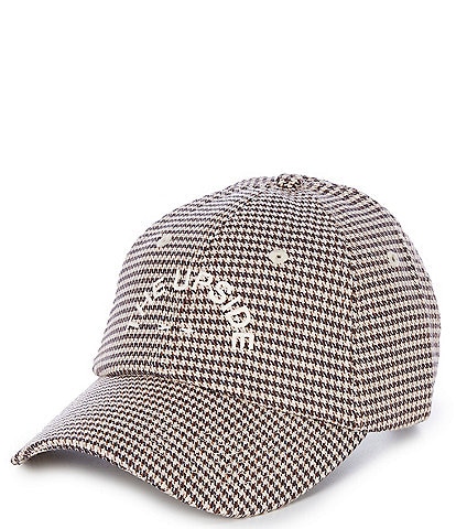 The Upside Riches Woven Houndstooth Logo Sport Cap