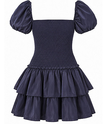 Theme NYC Big Girls Lexi Cap Sleeve Smocked Dress