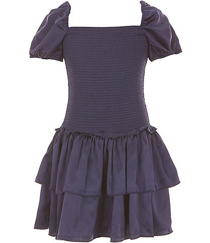  Big Girls Lexi Cap Sleeve Smocked Dress