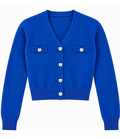 Theme NYC Big Girls Mickey Long Sleeve Cardigan