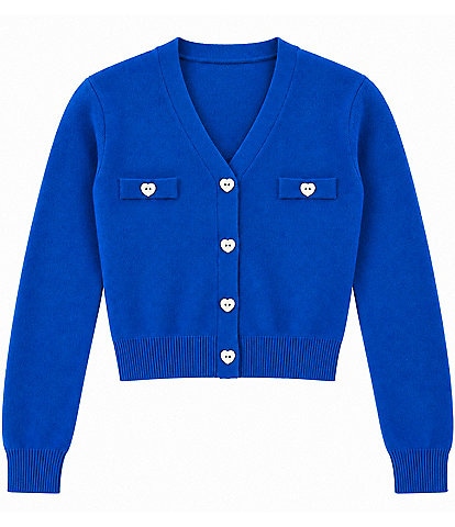 Theme NYC Big Girls Mickey Long Sleeve Cardigan