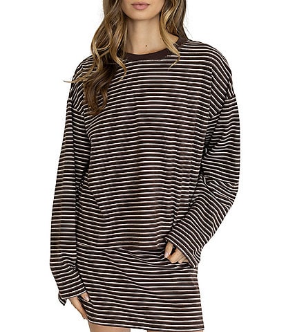 Things Between Knit Boxy Stripe Long Sleeve Shirt