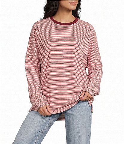 Things Between Knit Multi-Stripe Long Sleeve Shirt