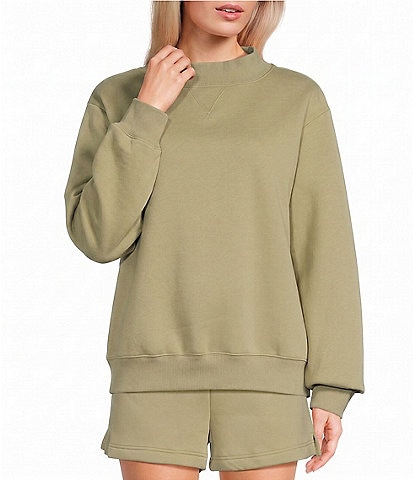 Things Between Mock Neck Pullover Coordinating Sweatshirt