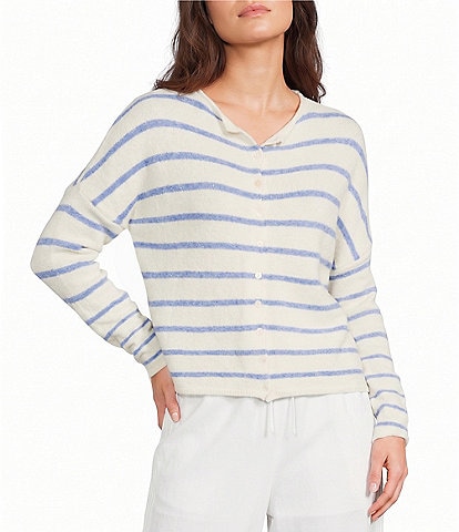Things Between Piper Stripe Button Front Cardigan