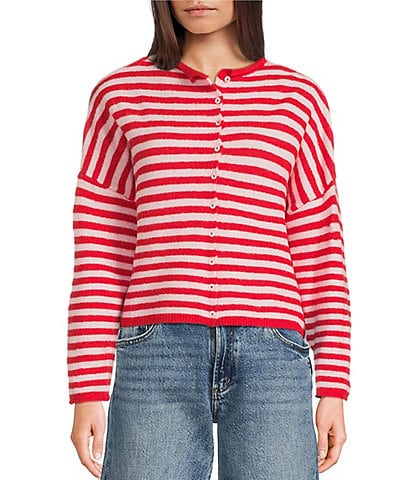 Things Between Piper Striped Button-Front Cardigan