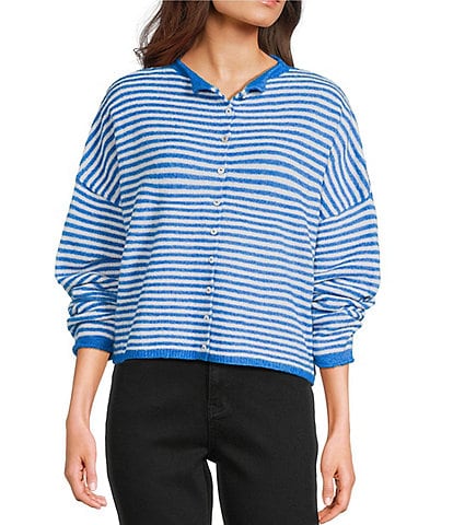 Things Between Piper Striped Button-Front Cardigan