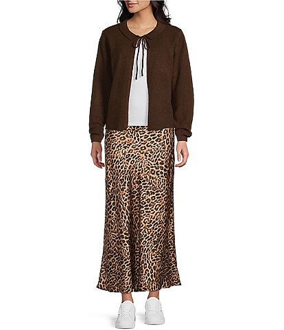 Things Between Tie Front Long Sleeve Cardigan