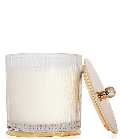 Thymes Frasier Fir Gilded Frosted Wood Grain Candle, 13.5 oz.
