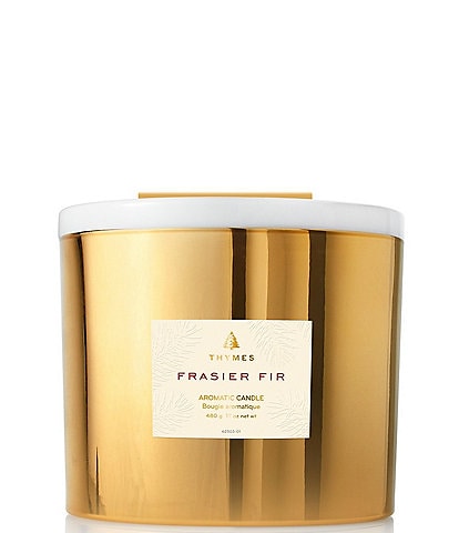 Thymes Frasier Fir Gold 3-Wick Candle, 17 oz.
