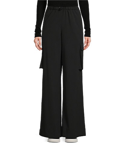 TILLEY Woven Mid Rise Pocketed Cargo Wide Leg Pant