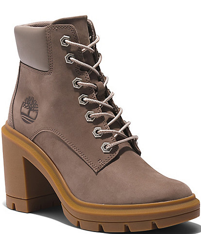 Timberland Allington Heights Nubuck Suede Block Heel Booties