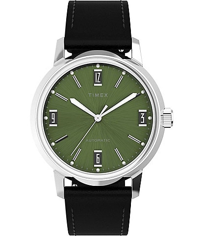 Timex Men's Marlin Automatic Leather Strap Watch