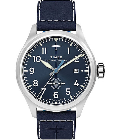Timex Men's Waterbury Automatic Leather Strap Watch