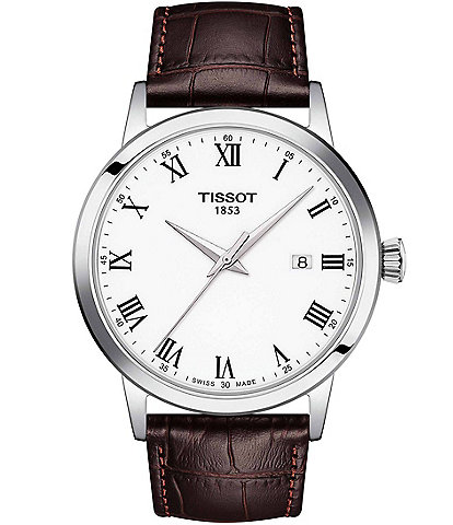 Tissot Classic Dream Brown Embossed Leather Watch