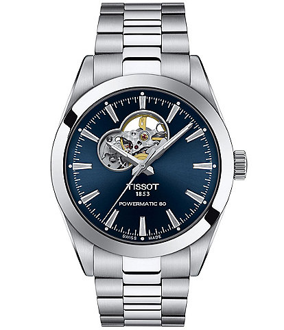 Tissot Gentleman Powermatic 80 Automatic Blue Dial Stainless Steel Bracelet Watch