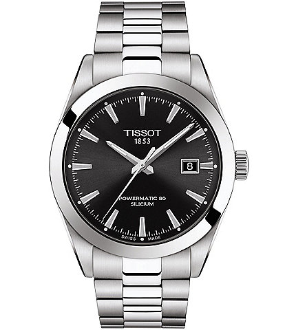 Tissot Gentleman Powermatic Stainless Steel Black Dial Automatic Watch