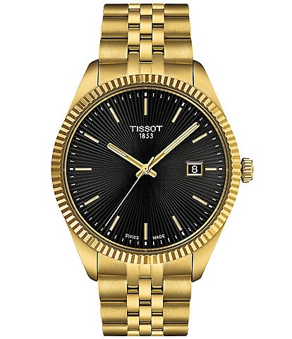Tissot Men's Ballade Quartz Analog Gold Tone Stainless Steel Bracelet Watch
