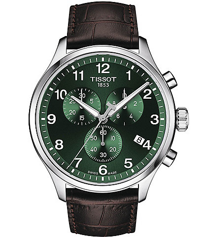 Tissot Men's Chrono XL Classic Chronograph Brown Leather Strap Watch