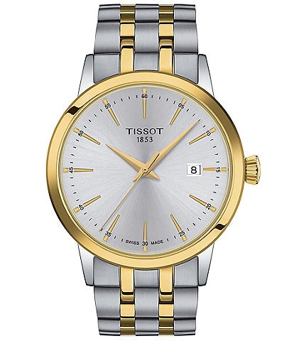 Tissot Men's Classic Dream Quartz Analog Two Tone Stainless Steel Bracelet Watch