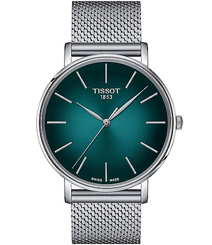 Tissot Men's Everytime Quartz Analog Mesh Stainless Steel Bracelet Watch