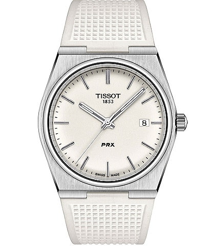 Tissot Men's Prx Quartz Analog White Strap Watch