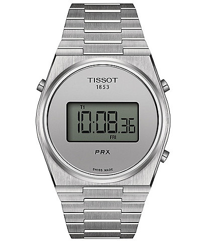Tissot Men's Prx Tonneau Digital Stainless Steel Bracelet Watch