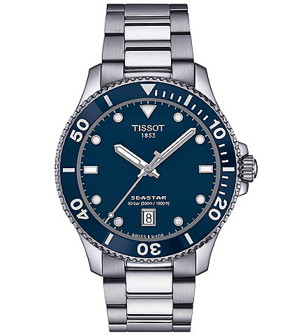Tissot Men's Blue Seastar 1000 Quartz Analog Stainless Steel Bracelet Watch